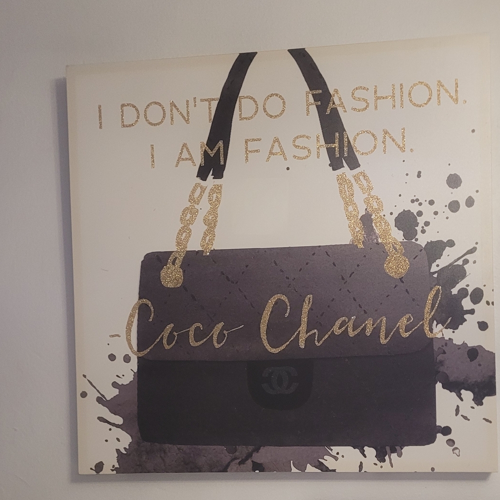 CHANEL Black and Gold Fashion Art